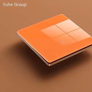 สวิตช์ไฟติดผนังแบบฝังในบ้าน กระจกนิรภัย 10A เต้ารับเดี่ยว IP20 แผงสัมผัส สวิตช์ไฟติดผนัง ดีไซน์มินิมอล - Product Image 2