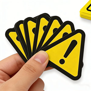 Autocollants de sécurité personnalisés, autocollants en vinyle imperméables, impression pour laboratoire et fonctions d'avertissement, autocollants découpés à la forme, durables - Product Image 3