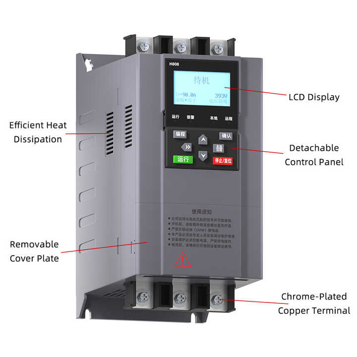 110kw Motor Soft Starter Power 100kw 110V 3 Phase Power Intelligent ...