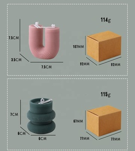 Bougie d'aromathérapie à géométrie origami moderne décorative - Product Image 2