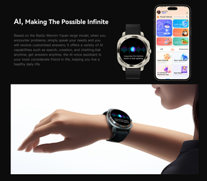 Умные часы AM32 с 1.43-дюймовым AMOLED-дисплеем, силиконовым ремешком, функцией звонков по Bluetooth, отслеживанием пульса, 150+ спортивными режимами и фитнес-трекером. - Product Image 6