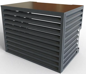 Cache-climatiseur extérieur en aluminium sur mesure, design personnalisé, pour climatiseur et pompe à chaleur - Product Image 1