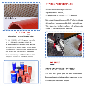 Fabricantes de alta presión Flexible radiador tubería de agua de acero inoxidable reforzado fuelle corrugado manguera de silicona - Product Image 2