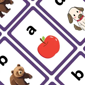 Senfutong Carte da Gioco Personalizzate con 26 Lettere dell'Alfabeto Inglese e Animali Cartoon per l'Apprendimento dei Bambini, Carte Educative Precoci - Product Image 4