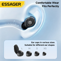 Bouchons d'oreilles en silicone réutilisables ESSAGER ES-EAP01, réduction du bruit de 45 dB, insonorisants, pour le sommeil et les voyages, avec étui
