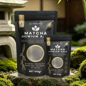 Bolsas de Embalaje Resellables Negras Impresas Personalizadas, Bolsa Premium de 100g para Polvo de Alimentos, Matcha, Granos de Café, Té Verde, con Ventana - Product Image 5