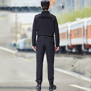 Uniforme de sécurité pas cher <span class=keywords><strong>Securitas</strong></span> Hommes Royal Guard Summer Breathable Quick Dry Uniformes pour hommes Bleu, noir - Product Image 3