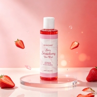 Gel Nettoyant Intime Bio Équilibrant au Parfum Fraise pour Soin Féminin Naturel et Sain