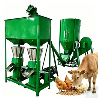 Machine de production de granulés d'aliments pour volailles et bétail 1T/H, économique et complète, équipement d'usine de traitement des aliments pour animaux