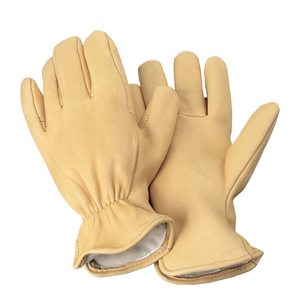 Gants en cuir noir pour femmes avec fonction anti-impact Gants de conduite d'hiver chauds compatibles avec l'écran tactile - Product Image 1
