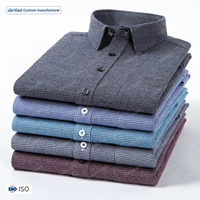 Chemise à Carreaux Homme 100% Coton Teint en Fil Respirante Séchage Rapide Anti-Froissement Anti-Boulochage Habits Homme Service ODM Nouvelle Condition