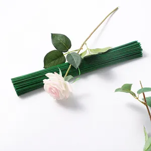 Rose Single Stem Adorned With Delicate Velvet Wire Floral Embellishment 2mm