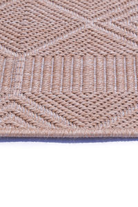 Natural Beige Polypropylene Woven Abstract Rug Wholesale 6mm Washable Flatweave Modern Living Room Mat Sisal Look Durable Stain - Product Image 4