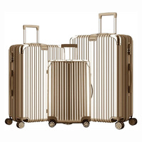 Ensemble de valises de voyage en gros, valise à roulettes à trois pièces, grande capacité, simple, étanche, ABS+PC, transfrontalier