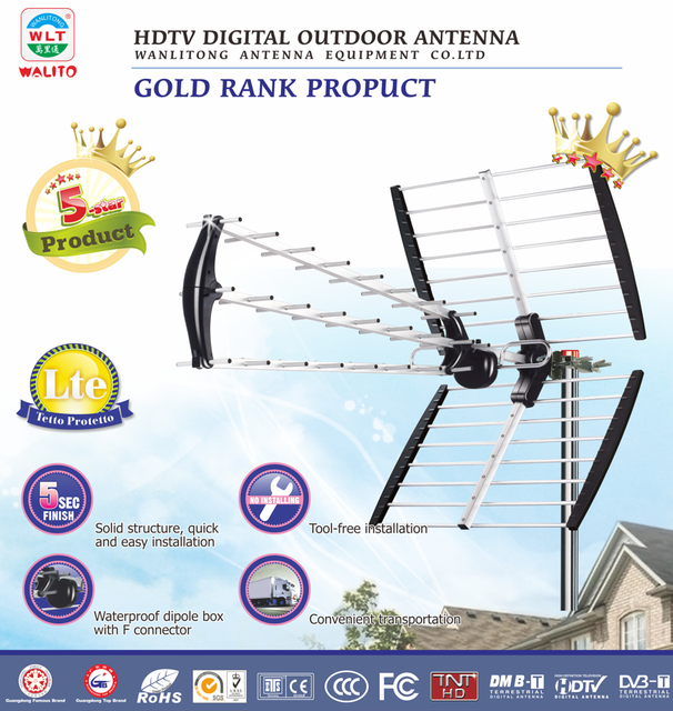 Long Range 125KM High Definition Digital HDTV Antenna Strong 4K Freeview Signal Reception Outdoor UHF 4G/5G Filter Aerial