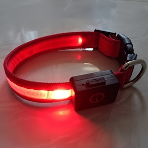 电子 LED 狗项圈，带尼龙织带，可调节，USB 充电，反光夜光，防走失，适用于狗狗 - Product Image 6