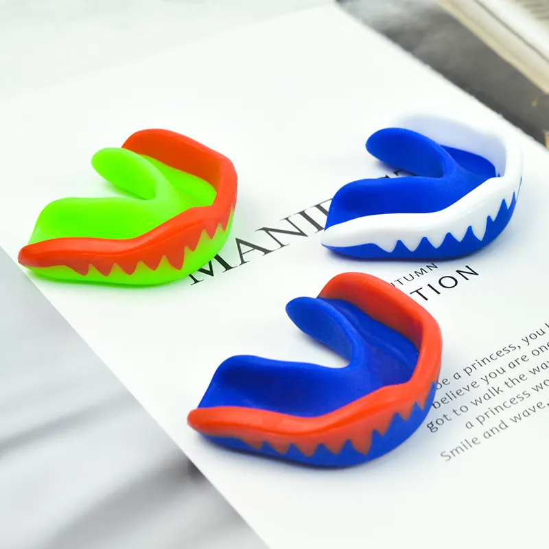 Single layer Sports braces safe EVA teeth protect BPA free dental equipment teeth guard shark design mouth guard