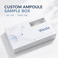 Boîte d'emballage en carton rigide de qualité export avec fenêtre transparente pour échantillons de flacons et kits de soins de la peau