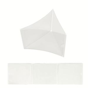 Porte-cartes Mahjong, grande taille, 6 1/8 x 4 3/4 pouces, protecteur pliable en trois parties, plastique transparent - Product Image 2