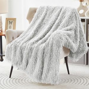 Plaid en fausse fourrure grise moelleuse et douce Zhengtai Wholesale Knit 850GSM pour canapé - Product Image 1