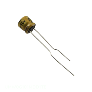 ตัวเก็บประจุแบบ Through Hole รุ่น CAP ALUM 100UF 20% 4V RADIAL TH UMW0G101MDD1TE ความจุ 100 ยูเอฟ - Product Image 1