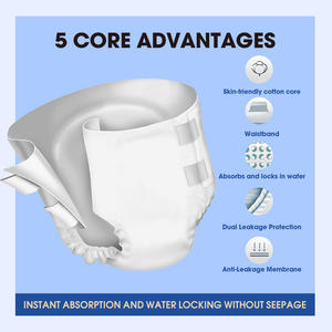 Super Absorberende Leakguardstop Kwaliteit 3d Core Zorg Maat <span class=keywords><strong>M</strong></span> L Xl Ouderen Luiers Volwassen Daipers Met Optionele Zelfklevende Pp-Sticker - Product Image 5