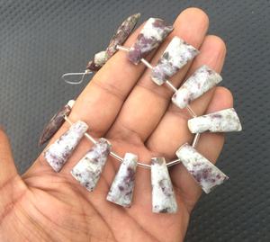 Vente en gros Ensemble de 15 pièces de perles de cristal naturel rubis à facettes pierres précieuses Briolette en forme de fantaisie pierre de cristal de guérison en vrac - Product Image 2