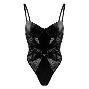 Corsé <span class=keywords><strong>de</strong></span> cuero sexy con tirantes, lencería <span class=keywords><strong>de</strong></span> una pieza, sujetador push-up <span class=keywords><strong>de</strong></span> encaje transparente, moldeador <span class=keywords><strong>de</strong></span> abdomen y cuerpo, para culturismo. - Product Image 5