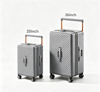 Ensemble de bagages à roulettes silencieux et lisses pour PC, 4 roues, poignée ergonomique large, empilables, 2 valises avec serrure TSA