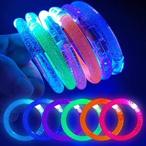 Colorful Medium <b>Light</b> up <b>DMX</b> Glow Remote <b>Controlled</b> Sound Activated LED Bracelet with ABS+Silicone for April Fool's Day - Product Image 5