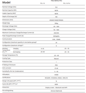 <span class=keywords><strong>Batería</strong></span> de Litio <span class=keywords><strong>Pylontech</strong></span> Fidus de 16 kWh, 51.2V 314Ah IP65 con Monitoreo Inteligente - Product Image 3