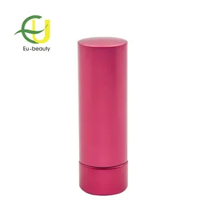 Luxury red magnet metal aluminum plastic lipstick tube lip balm container 5g