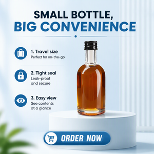 Bottiglia in Vetro Trasparente <span class=keywords><strong>da</strong></span> 50ml per Liquori, Lavorata a Mano, con Tappo, per <span class=keywords><strong>Collezione</strong></span> di <span class=keywords><strong>Whisky</strong></span> e Regali Aziendali - Product Image 1