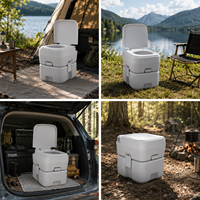 Toilettes mobiles de camping portables et économiques en PE pour l'extérieur, idéales pour les voyages, à vendre