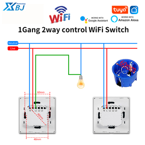 EU/UK Standard ZigBee intelligenter Schalter Wand schalter mit Touch-Funktion unterstützt <span class=keywords><strong>ALxa</strong></span> Keine neutrale Leitung Keine Kapazität - Product Image 5
