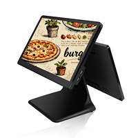 Terminal de point de vente 15,6 pouces à double écran, 8 Go 256 Go, Windows 11, système de caisse pour supermarché, compatible avec PC Square