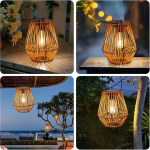 Lanternes solaires extérieures étanches suspendues lumières solaires <span class=keywords><strong>décoration</strong></span> pour jardin cour patio porche arbres pelouse voie - Product Image 2