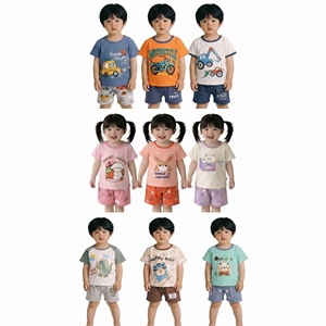 Venta al por mayor 100% pijamas de algodón para niños ropa de alta calidad para 3-8 años patrón de dibujos animados 046 - Product Image 1
