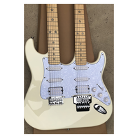 Jelo Double tête acajou pour guitare basse électrique Stratocaster Instruments à cordes dos en érable/côté ébène pièces accessoires