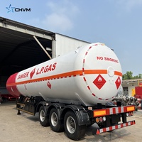 Remorques de cargaison et utilitaires neuves et d'occasion de 45000 litres à 3 essieux pour camion-citerne GPL à vendre