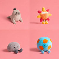 Vente en gros d'usine : Jouets en peluche animaux mélangés, adorables et doux, animaux marins, lapins, poissons, jouets sportifs, cadeau de Noël pour enfants