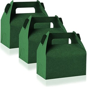 Portable Handle Gable Gift <b>Box</b> Kraft Paper <b>Foldable</b> Packaging <b>Box</b> For Cake Cookie Candy Party Favor - Product Image 3
