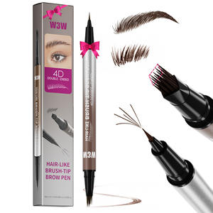 Double Ended Water proof Eye Liner Seidenraupen stift Gebogener Augenbrauen stift Makeup 2 Gabel spitze Hoch pigmentierter flüssiger Eyeliner - Product Image 2
