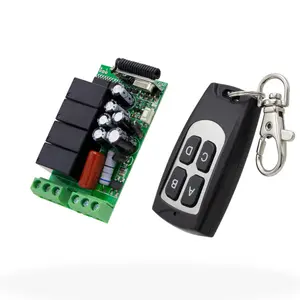 AC 220V 4 Channel 433Mhz Wireless RF Remote Controls Switch Remote Receiver Moduler RF transmitter and receiver