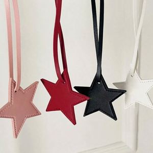 Pu Leather Star Hanging <b>Charm</b> Ornament Decorative Pendant <b>Bag</b> Accessories - Product Image 3