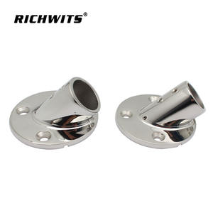 Base de Tubo Redondo de Acero Inoxidable de 45 Grados, Soporte de Brida de Hardware Marino 316 para Fondo, para Uso en Yates y Barcos - Product Image 5