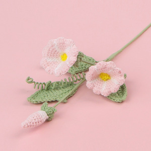 Fleur artificielle en tricot faite à la main, motif marguerite, décoration florale éternelle en fil, ornement pour la maison, cadeau - Product Image 3