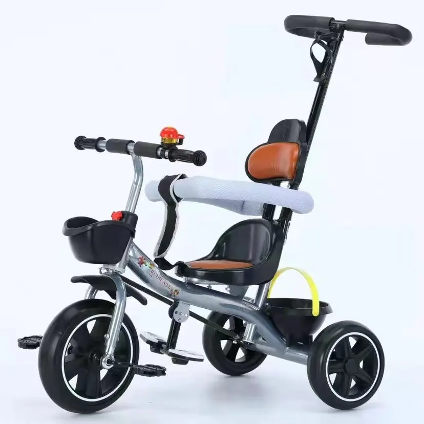 Trike triciclo triciclo bebê recém-nascido, entrega rápida para crianças 2-8 anos oem serviço passeio on brinquedos das crianças com barra de manuseio