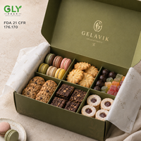 Boîte à macarons en kraft de qualité alimentaire personnalisée en gros, pliable, gaufrée, pour emballage cadeau, biscuits, bonbons, pâtisseries et desserts