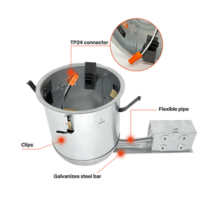 Kit de Reequipamiento de Downlight LED Empotrable de 6 Pulgadas, Carcasa Hermética de Aluminio Moderna para Remodelación, TP24 E26 - Product Image 3